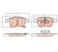 FRONT BRAKE PAD SET DISC BRAKE FITS: FORD FUSION V SALOON 2.0 ECOBOOST/2.0 HY