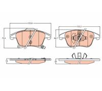 FRONT BRAKE PAD SET DISC BRAKE FITS: FORD FUSION V SALOON 2.0 ECOBOOST/2.0 HY
