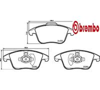 Brembo Brake Pad Set P 24 211 – Disc Brake, Fits Ford Mondeo V Saloon 1.0 EcoBoost
