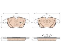FRONT BRAKE PAD SET DISC BRAKE FITS: FORD MONDEO IV TURNIER 2.0 TDCI/2.0 LPG/