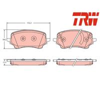 FRONT BRAKE PAD SET DISC BRAKE FITS: FORD PUMA 1.0 ECOBOOST/1.0 ECOBOOST MHEV