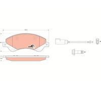 FRONT BRAKE PAD SET DISC BRAKE FITS: FORD TRANSIT BUS 2.2 TDCI.FORD TRANSIT V