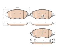 FRONT BRAKE PAD SET DISC BRAKE FITS: FORD TRANSIT BUS 2.4 DI RWD /2.4 DI /2.4