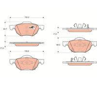 FRONT BRAKE PAD SET DISC BRAKE FITS: HONDA ACCORD EURO VII 2.0 /2.4 /2.2 I-CT