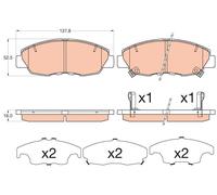 FRONT BRAKE PAD SET DISC BRAKE FITS: HONDA CIVIC IX 1.8 I-VTEC .HONDA CIVIC I