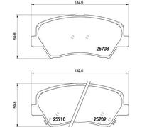 Brake pads P 30 073X BREMBO for HYUNDAI KIA