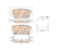 FRONT BRAKE PAD SET DISC BRAKE FITS: HYUNDAI ELANTRA GT 1.4/1.4 CRDI/1.6/1.6