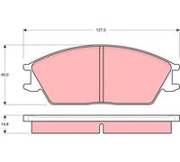 FRONT BRAKE PAD SET DISC BRAKE FITS: HYUNDAI EXCEL 1.3/1.5 I.HYUNDAI EXCEL SA