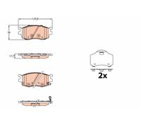 FRONT BRAKE PAD SET DISC BRAKE FITS: HYUNDAI I20 I 1.4 CRDI/1.4/1.6/1.6 CRDI/