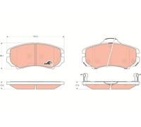 FRONT BRAKE PAD SET DISC BRAKE FITS: HYUNDAI SONATA IV SEDAN 2.7 I V6/2.0 16V
