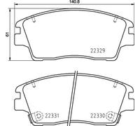 FRONT BRAKE PAD SET DISC BRAKE FITS: HYUNDAI TUCSON 1.6 T-GDI ALL-WHEEL DRIVE