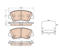 FRONT BRAKE PAD SET DISC BRAKE FITS: HYUNDAI VELOSTER I 1.6 GDI/1.6 GDI/1.6 M