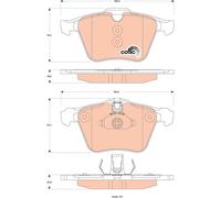 FRONT BRAKE PAD SET DISC BRAKE FITS: JAGUAR XF I SEDAN 3.0 D/4.2 KOMPRESSOR/5