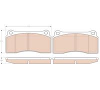 FRONT BRAKE PAD SET DISC BRAKE FITS: JAGUAR XK 8 CONVERTIBLE 4.0.JAGUAR XJ ES