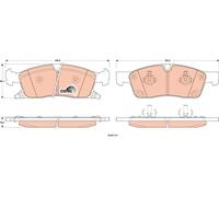 FRONT BRAKE PAD SET DISC BRAKE FITS: JEEP GRAND CHEROKEE IV 3.6 V6 4X4/5.7 V8