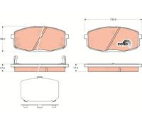FRONT BRAKE PAD SET DISC BRAKE FITS: KIA CEE'D SW 1.4 CVVT/1.6 CVVT/1.4/1.6/1