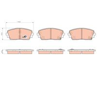 FRONT BRAKE PAD SET DISC BRAKE FITS: KIA PICANTO / EKO TAXI II 1.0/1.0 BI-FUE