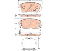 FRONT BRAKE PAD SET DISC BRAKE FITS: KIA SPORTAGE II 2.0 CRDI 4WD/2.0 CRDI/2.