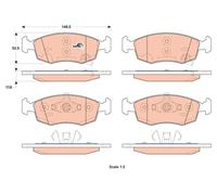 FRONT BRAKE PAD SET DISC BRAKE FITS: LANCIA YPSILON 1.2 .LANCIA YPSILON 0.9 T