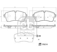 FRONT BRAKE PAD SET DISC BRAKE FITS: LAND ROVER RANGE ROVER EVOQUE 2.0 4X4/2.