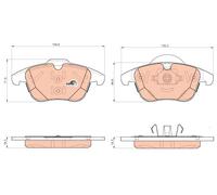 FRONT BRAKE PAD SET DISC BRAKE FITS: LAND ROVER RANGE ROVER EVOQUE 2.2 D/2.2