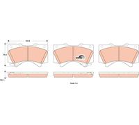 FRONT BRAKE PAD SET DISC BRAKE FITS: LEXUS LX III 570 /450D .TOYOTA LAND CRUI