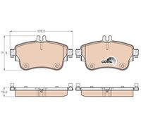 FRONT BRAKE PAD SET DISC BRAKE FITS: MERCEDES-BENZ B-CLASS SPORTS TOURER B 18