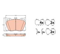 FRONT BRAKE PAD SET DISC BRAKE FITS: MERCEDES-BENZ C-CLASS C 450 AMG 4-MATIC