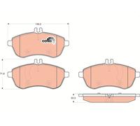 FRONT BRAKE PAD SET DISC BRAKE FITS: MERCEDES-BENZ C-CLASS T-MODEL C 250 CGI