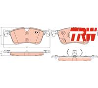 TRW GDB2572 Brake pad set