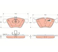 FRONT BRAKE PAD SET DISC BRAKE FITS: MERCEDES-BENZ E-CLASS E 320 /E 280 /E 27