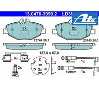 ATE 13.0470-3999.2 Brake pad set