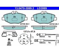 FRONT BRAKE PAD SET DISC BRAKE FITS: MERCEDES-BENZ E-CLASS T-MODEL E 220 T CD