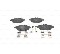Bosch BP1197 - Brake Pads Car Front Axle - Bosch Quality - Reduced Noise and Dust - ECE-R90 Certified - Copper-Free - 1 Set of 4 pads - With Accessories
