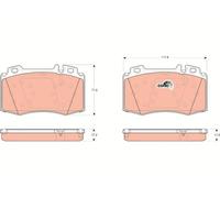 FRONT BRAKE PAD SET DISC BRAKE FITS: MERCEDES-BENZ M-CLASS ML 320 /ML 430 /ML