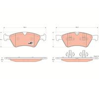 FRONT BRAKE PAD SET DISC BRAKE FITS: MERCEDES-BENZ R-CLASS R 350 CDI 4-MATIC