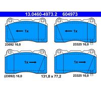 BRAKE PAD SET DISC BRAKE 13.0460-4973.2 FOR SUBARU IMPREZA/II/Hatchback/III 2.5L