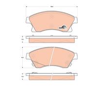 FRONT BRAKE PAD SET DISC BRAKE FITS: OPEL VAUXHALL ASTRA J SPORTS TOURER 1.4