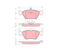 FRONT BRAKE PAD SET DISC BRAKE FITS: OPEL VAUXHALL VECTRA A 2.0 I TURBO 4X4 /