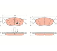 FRONT BRAKE PAD SET DISC BRAKE FITS: PEUGEOT 106 I 1.4 D/1.3/1.4/1.4 LE MANS/