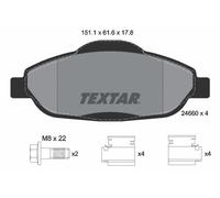 FRONT BRAKE PAD SET DISC BRAKE FITS: PEUGEOT 308 I 1.6 BIOFLEX/1.4 16V/1.6 16