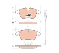 FRONT BRAKE PAD SET DISC BRAKE FITS: PEUGEOT 508 I 1.6 VTI/1.6 THP/1.6 HDI/2.