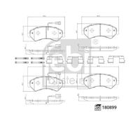 FRONT BRAKE PAD SET DISC BRAKE FITS: PEUGEOT MANAGER BUS 2.0 BLUEHDI 110/2.0