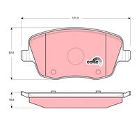 FRONT BRAKE PAD SET DISC BRAKE FITS: SEAT IBIZA MK IV 1.2/1.4/1.6 TDI/2.0 TDI