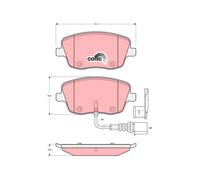 FRONT BRAKE PAD SET DISC BRAKE FITS: SKODA PRAKTIK 1.9 TDI/1.2/1.4/1.6/1.4 TD