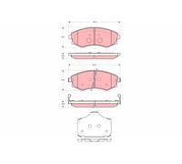 FRONT BRAKE PAD SET DISC BRAKE FITS: SSANGYONG MUSSO SPORTS 2.9 D.SSANGYONG K