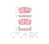 FRONT BRAKE PAD SET DISC BRAKE FITS: SUZUKI IGNIS I 1.3 /1.3 4WD .SUZUKI CARR