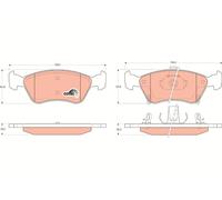 FRONT BRAKE PAD SET DISC BRAKE FITS: TOYOTA AVENSIS 1.6 /1.8 /2.0 /2.0 TD /2.