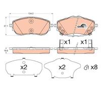 FRONT BRAKE PAD SET DISC BRAKE FITS: TOYOTA COROLLA ALTIS SALOON 1.3 /1.4 D-4