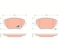 FRONT BRAKE PAD SET DISC BRAKE FITS: TOYOTA IPSUM 2.0 16V /2.2 D /2.0 /2.0 /2